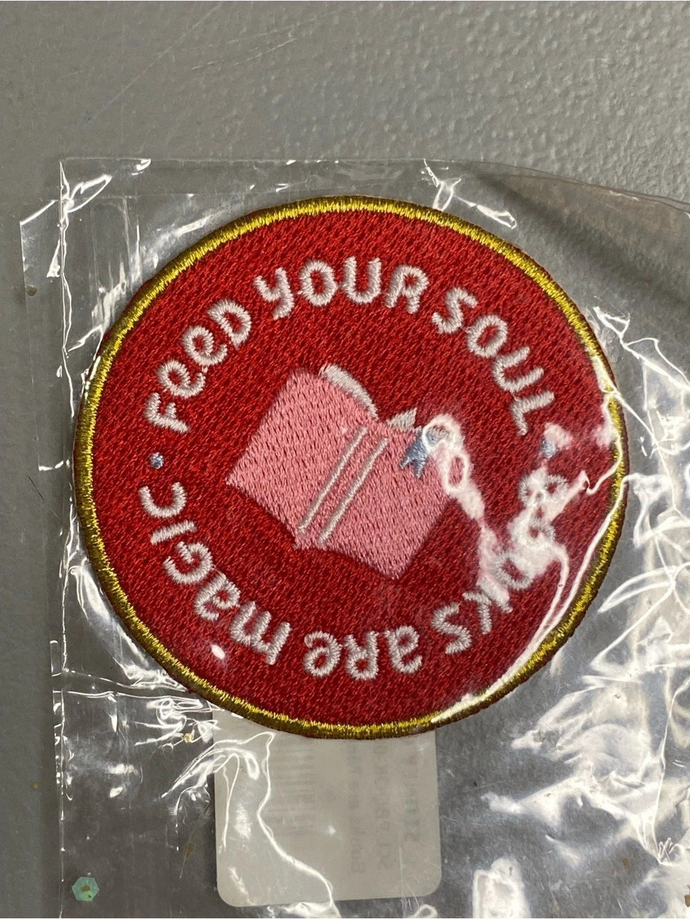Stoney Clover Lane Embroidered Food-Themed Patch Red & Pink